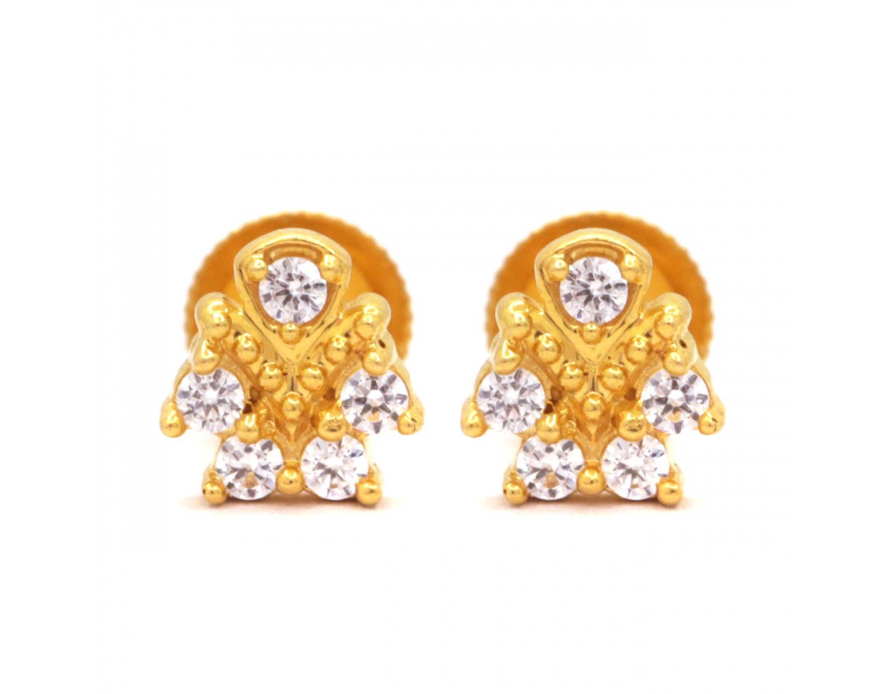 Kal Thodu South Indian Kammal Stud Earrings Gold Plated Jewellery ER19971A