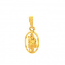 Murugan Round Casting Gold Pendant