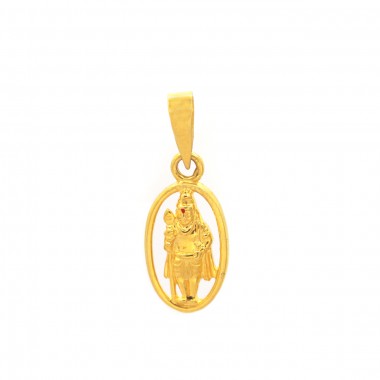 Murugan Round Casting Gold Pendant