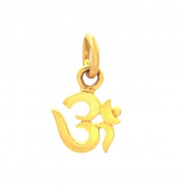 22K Casting Sivan Om Gold Pendant