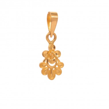 Fancy Casting Flower Style Gold Pendant 