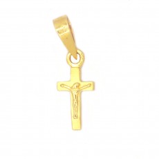 Jesus Holy Cross Gold Pendant
