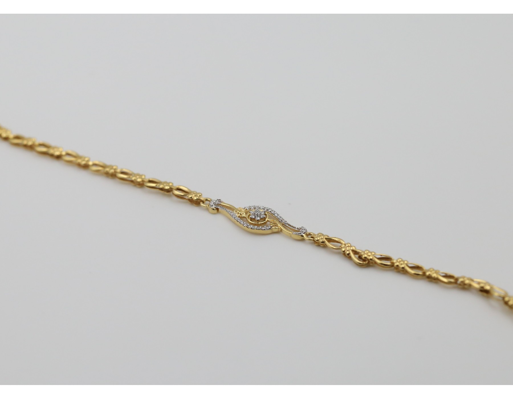 14k Gold Large Open Link Chain Bracelet with Diamond Toggle - Zoe Lev  Jewelry