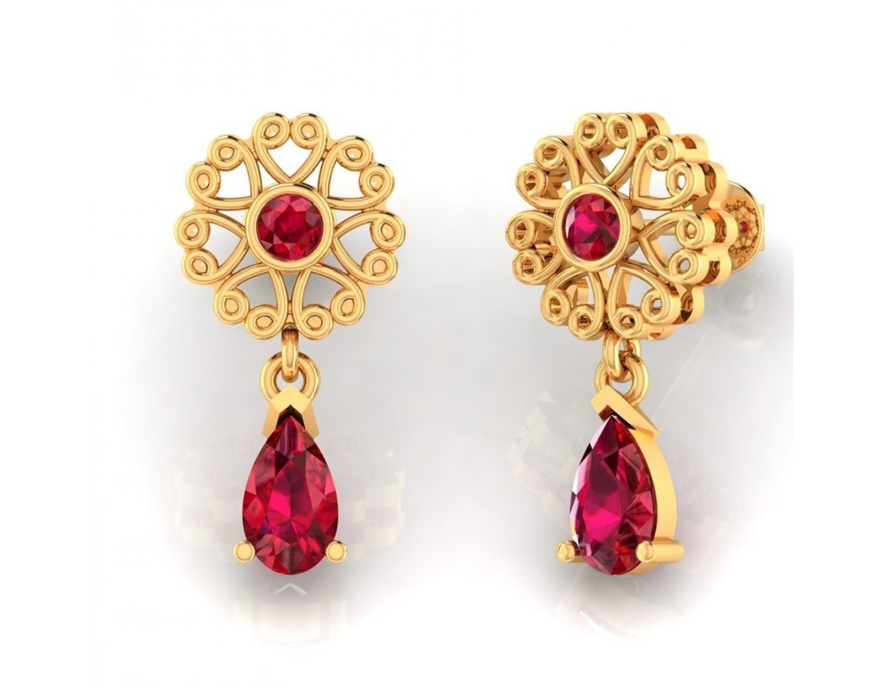 Yellow Chimes Earrings for Women and Girls | White Drop Earring | Gold –  YellowChimes