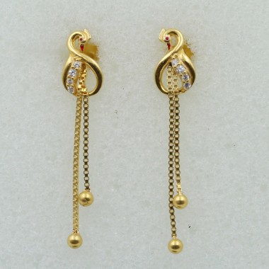 Buy Vaibhav Jewellers 22K Casting Gold Stud Earrings 79VG5202 Online from  Vaibhav Jewellers