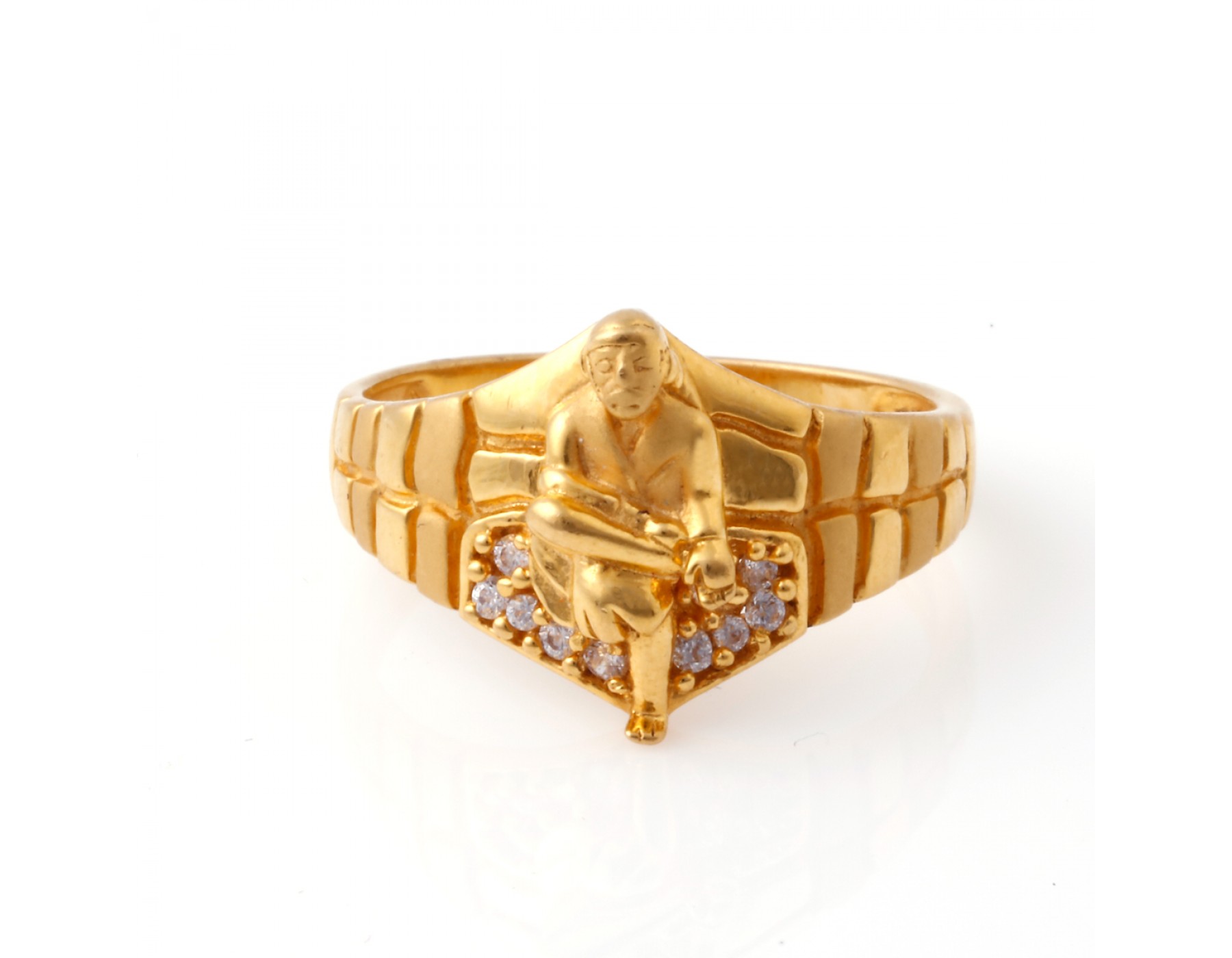 Gold Jesus Christ Oval Men's Signet Ring | Factory Direct Jewelry