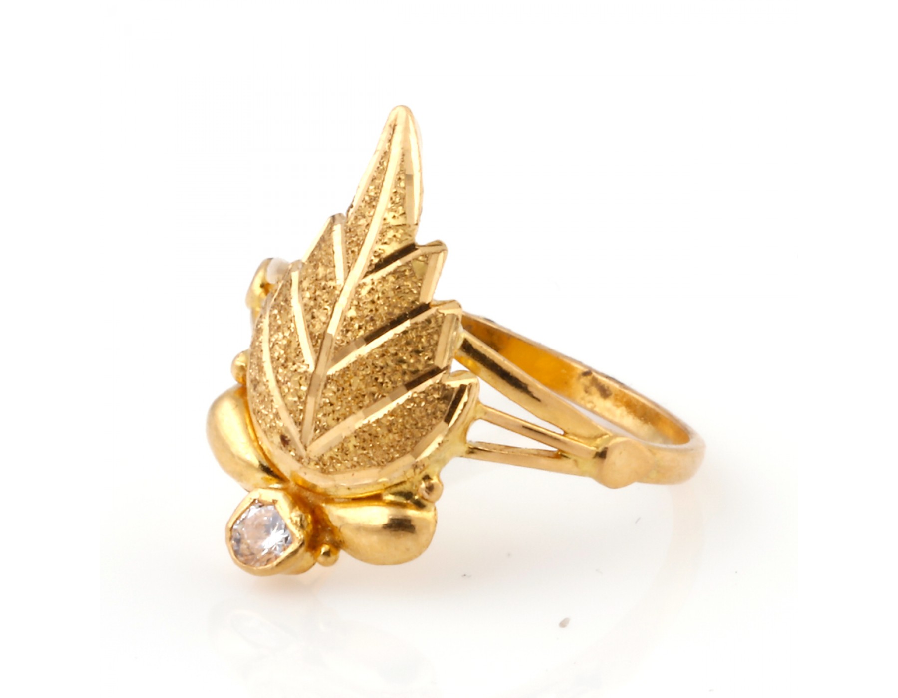 Triple Leaf Ring - Brass Rings, New Arrivals, Rings - Baizaar Jewelry