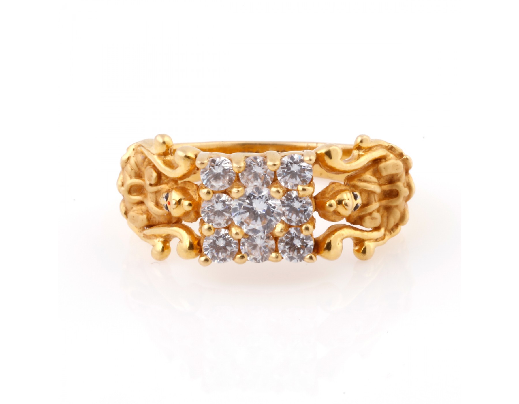Sree Kumaran | 22K Gold Multi Stoned Casting Ring for Gent's