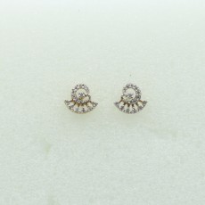 18K Gold Fancy Diamond Stud Collection for Girl's