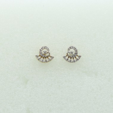 18K Gold Fancy Diamond Stud Collection for Girl's