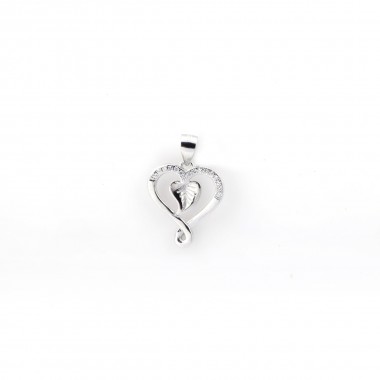 92.5 Heart Shaped Sterling Silver Pendant For Women's