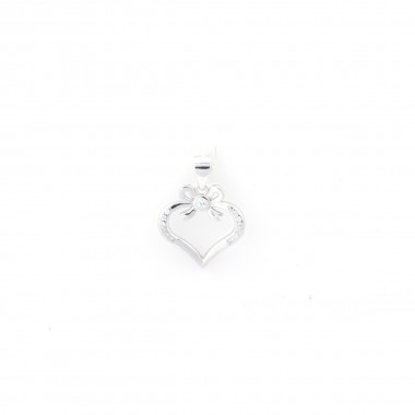 92.5 Heart-in Shaped Sterling Silver Pendant For Girl's