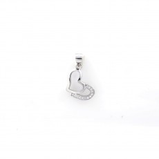92.5 Silver Heart-in Shaped Pendant For Girl's & Women's