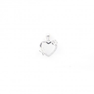 92.5 Fancy Sterling Silver Heart-in Shaped Pendant For Women's & Girl's