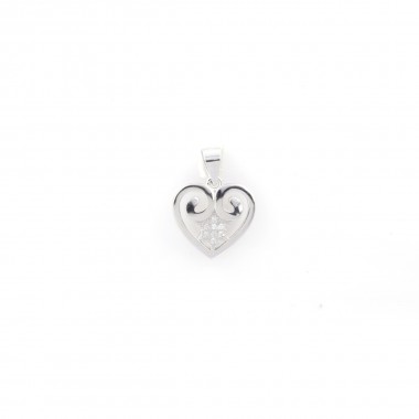 92.5 Stylish Silver Heart-in Shaped Pendant For Women