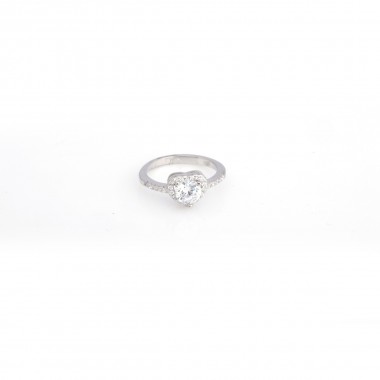 92.5 Heart in Shaped Silver Womens Ring