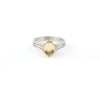  92.5 Fancy Golden Color Sterling Silver Ring For Ladies