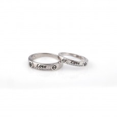 92.5 Sterling Silver Couple Ring