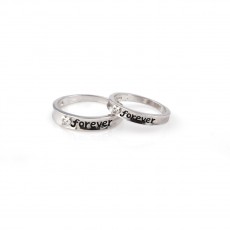 92.5 Fancy Silver Couple Ring