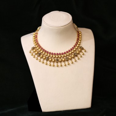 Gold Antique Vedha Necklace