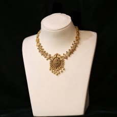  Gold Lakshmi Necklace For Girls 
