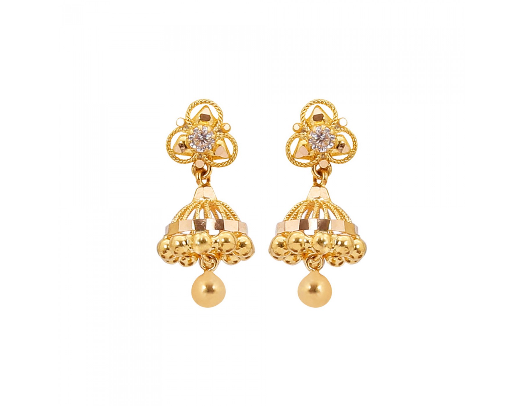 Stunning Fashion Design Stud Type Gold Earrings ER2189