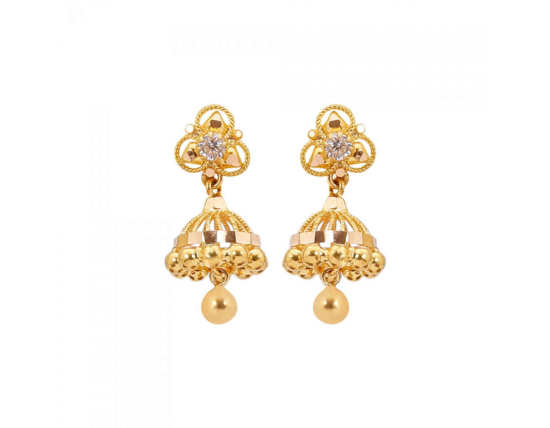 22K Gold Hoop Earrings (Ear Bali) For Baby - 235-GER16102 in 0.850 Grams