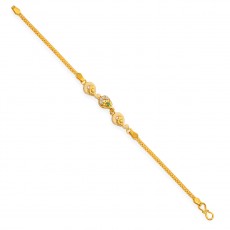 22K Gold Elegant Stoned Casting Baby Bracelet