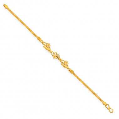 22K Gold Trendy Flower Casting Baby Bracelet