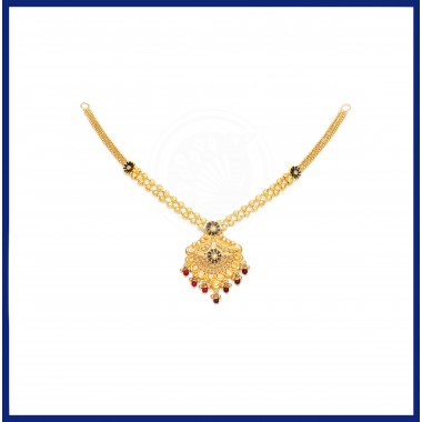 Gold Viso Bombay Necklace For Girls 