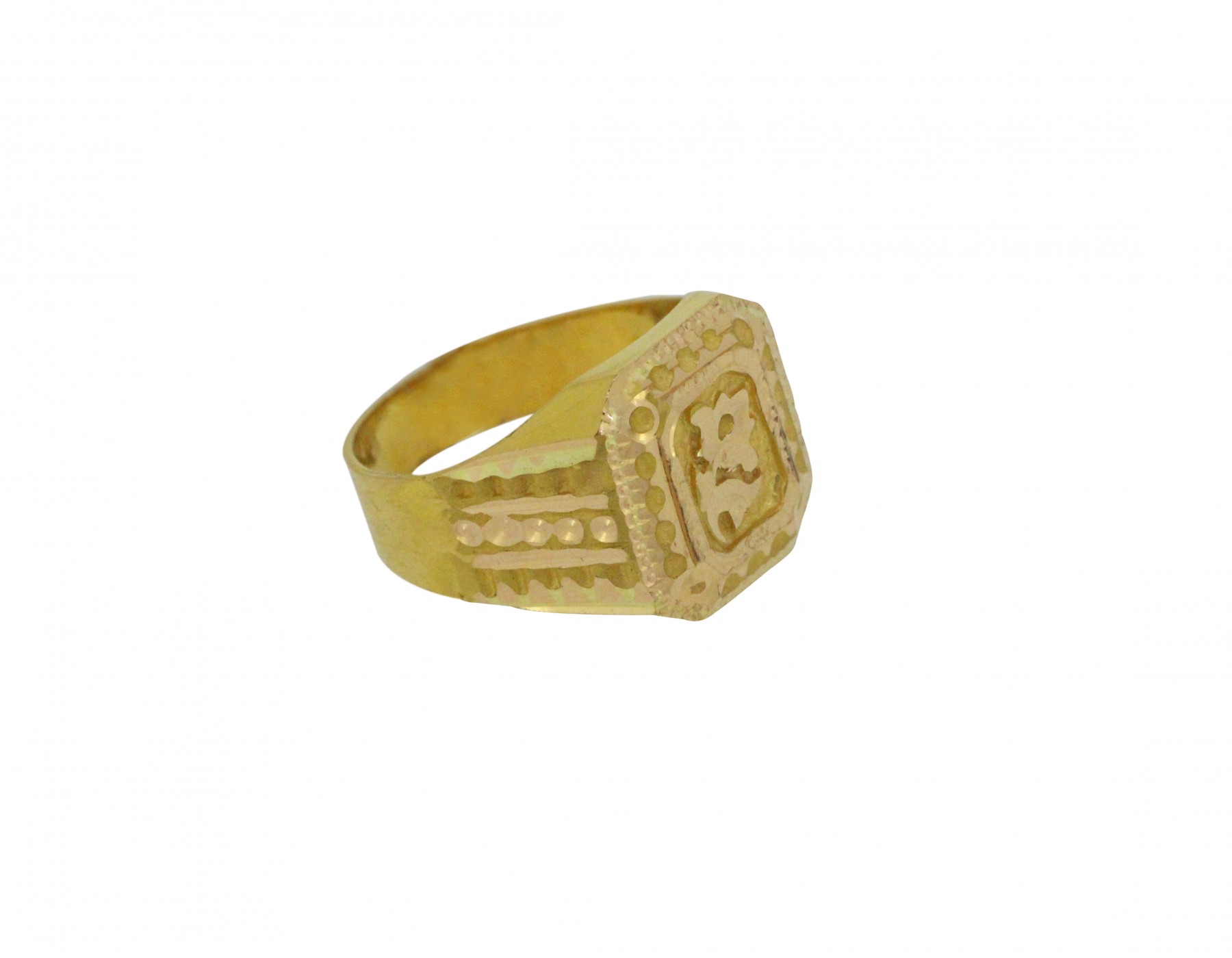 Brass Adjustable Golden Self Design Kada/Bangles and free ring