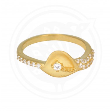 22K Stoned Gold Ring for Girl's
