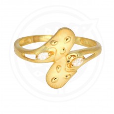 22K Stylishg White Stoned Gold Ring for Girl's & Women's