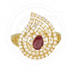 22K Gold Zircon Stoned Ring Collection