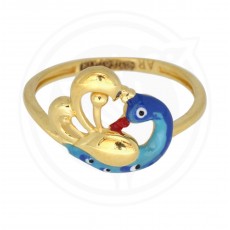 22K Gold Modern Peacock Ring Collection for Ladie's