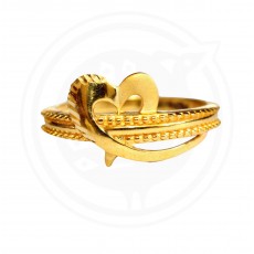 22K Gold Heart-In Shaped Ring for Women's & Girl's