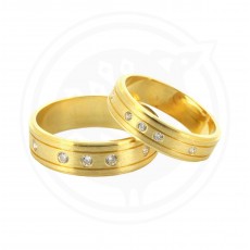 22K Modern Gold Ring for Couple's
