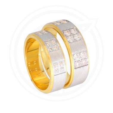 22K Gold Stylish Couple Ring 