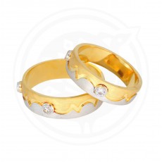 22K Gold Tanujaa Stoned Couple Ring