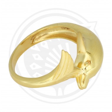 22K Gold Dolphin Design Women's Ring