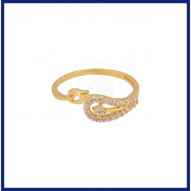 22K Gold Fancy Zircon Women's Ring