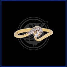 18K Stylish Diamond Women's Ring