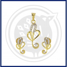Signature Casting Gold Pendant With Stud 