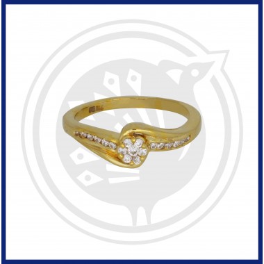 22K Gold Fancy Zircon Ring
