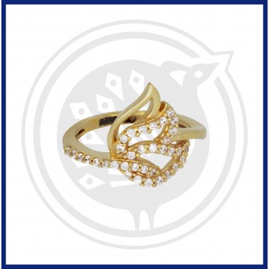 22K Gold Multi Stoned Ring for Girl's