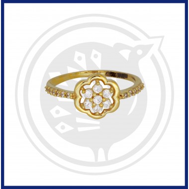 22K Gold Multi Stoned Ring for Women's