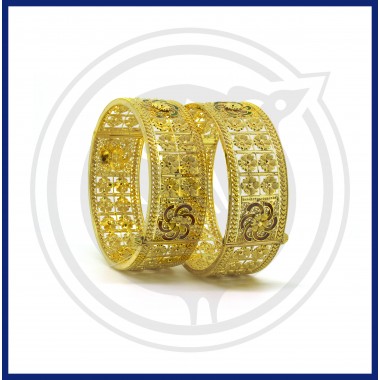 Fancy Gold Bengal Broad Bangle For Girls
