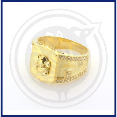 22K Gold Lord Ganesh Gent's Ring