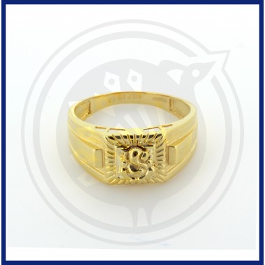22K Gold Divine Lord Ganesh Gent's Ring