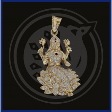 18K Sri Mahalakshmi Diamond Pendant